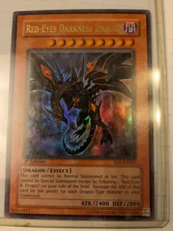 Yugioh Red-Eyes Darkness Dragon SD1-EN001 Ultra Rare 1st Ed NM - Image 3