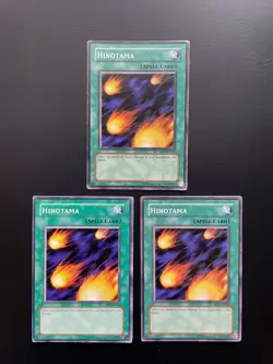 Yugioh Hinotama DB1-EN116 Unlimited Edition Common Damaged X3 - Image 1