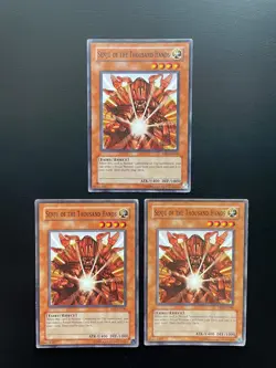 Yugioh Senju Of The Thousand Hands DB1-EN046 Unlimited Edition Common Damaged X3 - Image 1
