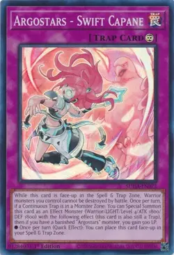 Yugioh! Argostars - Swift Capane - SUDA-EN072 Super Rare 1st Edition Near Mint - Image 1