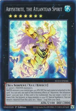 Yugioh! Abysstrite, the Atlantean Spirit - SUDA-EN046 - Super Rare - 1st Edition - Image 1