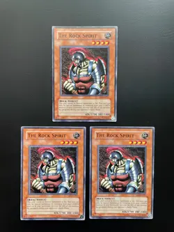 Yugioh The Rock Spirit DB2-EN007 Common Unlimited Edition HP X3 - Image 1