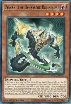 Yugioh! Zohah, the Ogdoadic Boundless - ANGU-EN004 - Rare -1st Edition Near Mint - Image 1