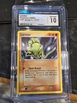 Pokemon Larvitar Pop Series 1 11/17 CGC Graded Gem Mint Card psa **Quick Ship** - Image 1