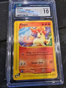 CGC 10 GEM MINT Ponyta 2002 Expedition 126/165 Pokemon Card psa **Quick Ship** - Image 1