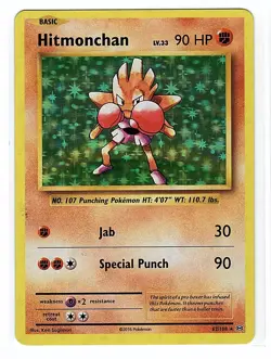 Hitmonchan 62/108 Evolutions Holo Rare - Pokemon Card NM - Image 1