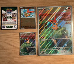 Pokemon Victini Illustration Collection- Black Star 208 + Jumbo Card + Poke Ball - Image 1