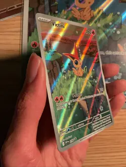 Pokemon Victini Illustration Collection- Black Star 208 + Jumbo Card + Poke Ball - Image 3