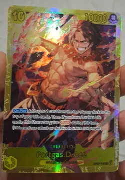 One Piece Card Game Portgas D. Ace Secret Rare OP07-119 - Image 1