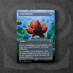 Lotus Blossom •Borderless Alt Art• Rare Artifact • Dominaria Remastered • MTG - Image 1