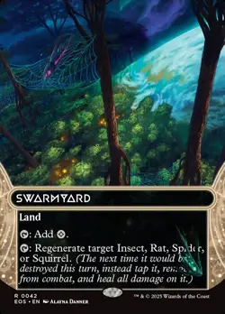 Swarmyard- Stellar Sights Borderless Foil MTG-NM - Image 1