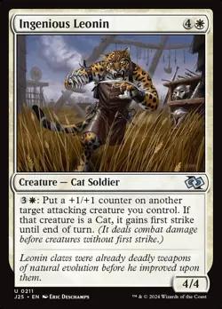 (x4) Ingenious Leonin 0211 Play Set Uncommon Foundations Jumpstart MTG Near Mint - Image 1