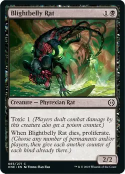 NM Blightbelly Rat, MTG, Phyrexia: One, Magic the Gathering, 85 - Image 1