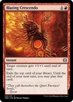NM Blazing Crescendo, MTG, Phyrexia: One, Magic the Gathering, 123 - Image 1