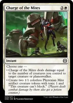 NM Charge of the Mites, MTG, Phyrexia: One, Magic the Gathering, 6 - Image 1