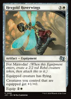 (X4) Hexgold Hoverwings 0208 Play Set Uncommon Foundations Jumpstart MTG NM - Image 1