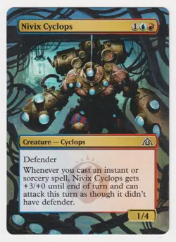 Altered Nivix Cyclops MP 2013 MTG Magic Hand Painted Unique Custom Extended Art! - Image 1