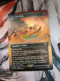 MTG Magic Lord of the Rings #451 The One Ring Mythic Rare Borderless Foil - Image 1