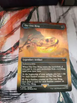 MTG Magic Lord of the Rings #451 The One Ring Mythic Rare Borderless Foil - Image 2