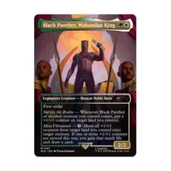 WOTC MtG Magic the Gathe Black Panther, Wakandan King (Rainbow Foil) (MR) NM - Image 1