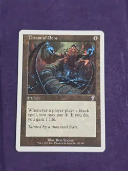 Throne of Bone MTG 7th Edition White Uncommon Magic The Gathering - Image 1