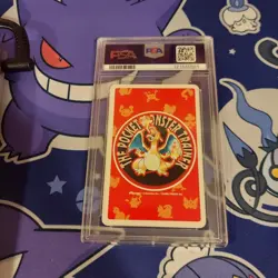 1996 POKEMON RED VERSION PLAYING CARDS ACE OF CLUBS #004 CHARMANDER PSA 10 - Image 2