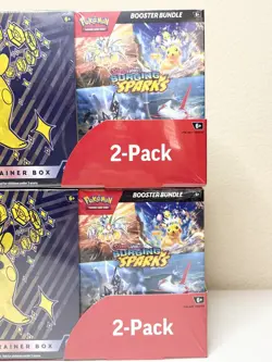 Pokemon Surging Sparks ETB & Booster Bundle Costco 2-pack Factory Sealed 2-BOXES - Image 4