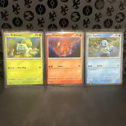 Pokemon Scarlet & Violet 151: Poster Collection Black Star Promo Starters Set - Image 1