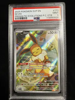 Pokemon Center ETB Promo Eevee #173 Prismatic Evolutions, PSA 9 - Image 3
