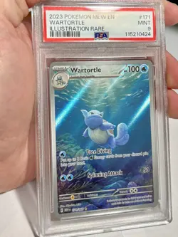 PSA 9 Wartortle #171 Illustration Rare IR, 2023 English Pokemon SV Mew 151 - Image 1