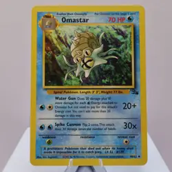 Pokemon TCG - Omastar 40/62 Fossil Uncommon WOTC 1999 - LP - Image 2