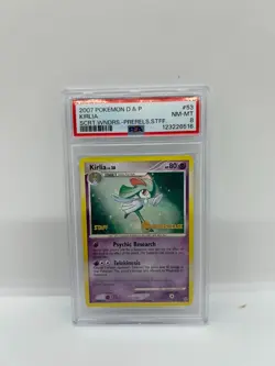 Pokemon PSA 8 NM - MINT Kirlia 53/132 DP Secret Wonders Prerelease STAFF Promo - Image 1