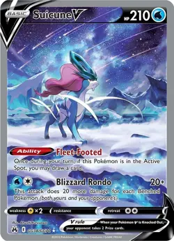 Suicune V (GG38/GG70) Sword & Shield: Crown Zenith​ - Near Mint Holofoil Pokemon - Image 1