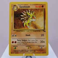Pokemon TCG - Sandslash 41/62 Fossil Uncommon WOTC 1999 - LP - Image 2