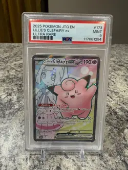 2025 POKEMON JTG EN-JOURNEY TOGETHER ULTRA RARE #173 LILLIE'S CLEFAIRY EX PSA 9 - Image 1