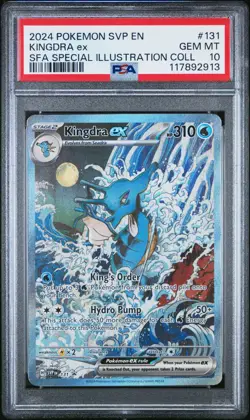 PSA 10 GEM MINT Kingdra ex SVP 131 Pokemon Scarlet and Violet Promo - Image 1