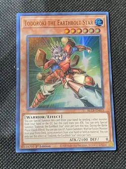 YuGiOh! Todoroki The Earthbolt Star BLCR-EN035 Ultra Rare 1st Edition Near Mint - Image 1