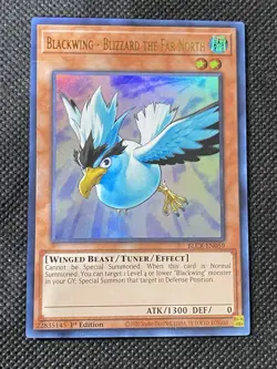 YuGiOh! Blackwing - Blizzard the Far North BLCR-EN059 Ultra Rare 1st Edition NM - Image 1