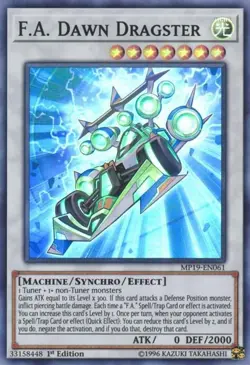 MP19-EN061 F.A. DAWN DRAGSTER SUPER RARE 1st EDITION NEAR MINT YuGiOh TCG - Image 1
