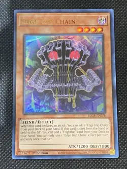YuGiOh! - Edge Imp Chain BLCR-EN078 Ultra Rare 1st Edition Near Mint - Image 1