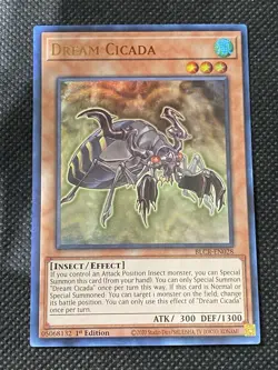 YuGiOh! - Dream Cicada BLCR-EN028 Ultra Rare 1st Edition Near Mint - Image 1