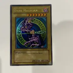 Yugioh Dark Magician Sdy Misprint Line Of Foil Lp - Image 1