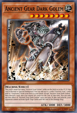 Yugioh! Mega Tins 2025 PREORDER 1x StR Ancient Gear Dark Golem - Image 1