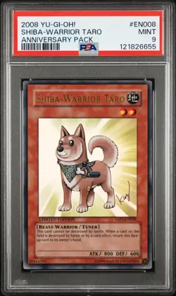 Yugioh Shiba Warrior Taro Anniversary Pack YAP1-EN008 PSA 9 Mint - Image 1