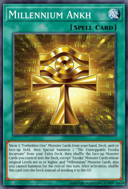 Yugioh! Mega Tins 2025 PREORDER 1x StR Millennium Ankh - Image 1