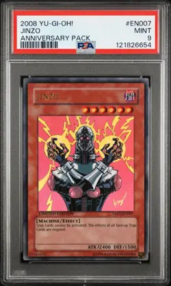 Yugioh Jinzo Anniversary Pack YAP1-EN007 PSA 9 Mint - Image 1
