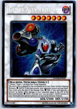 HA04-EN057 GENEX ALLY TRIFORCE SECRET RARE UNL EDITION NEAR MINT YuGiOh TCG - Image 1