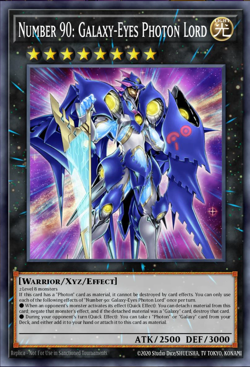 Yugioh! Number 90: Galaxy-Eyes Photon Lord MP25-EN033 STARLIGHT Rare - Image 1