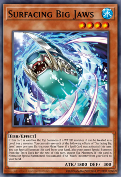 Yugioh! Mega Tins 2025 PREORDER 1x StR Surfacing Big Jaws - Image 1