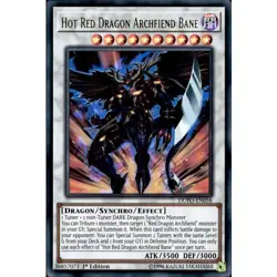 DUPO-EN058 Hot Red Dragon Archfiend Bane Ultra Rare 1st Edition NM YuGiOh TCG - Image 1